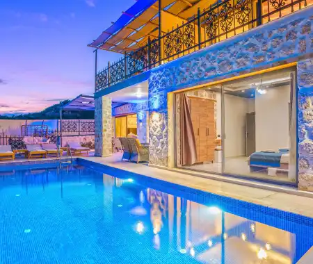 Villa Sobek | Kaş Kalkan Havuzlu Jakuzili Kiralık Villa